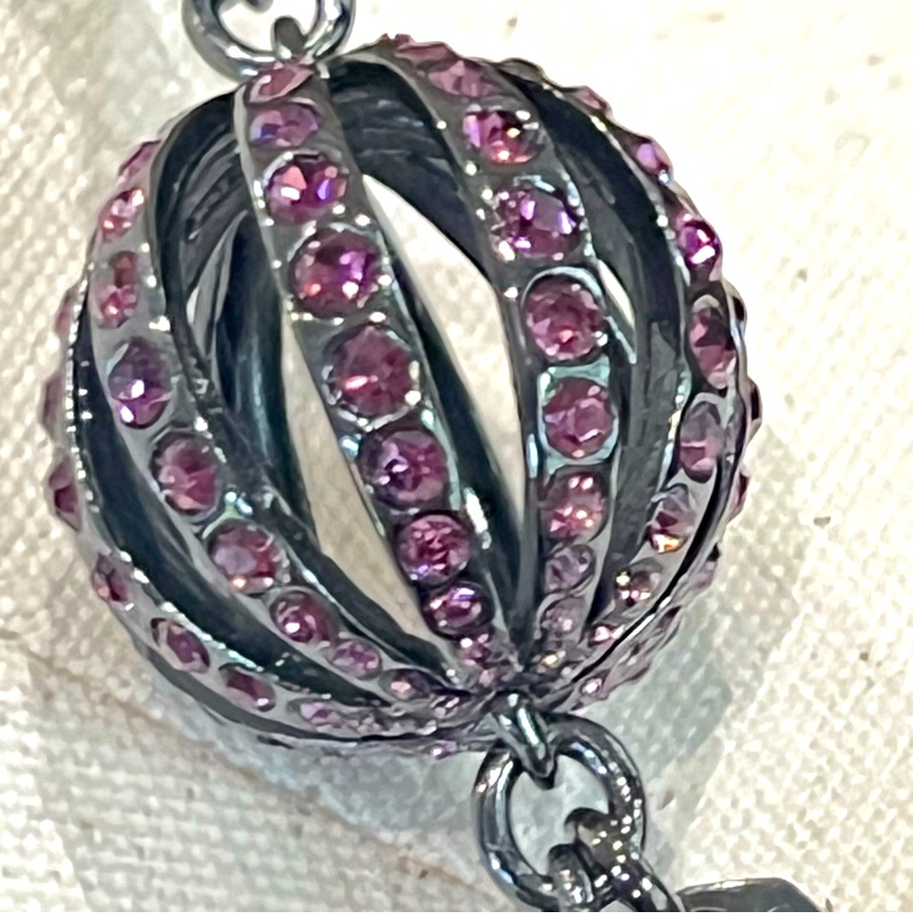 NWT Coach Cage Station Pave Crystal Nevklace - Picture 3 of 15